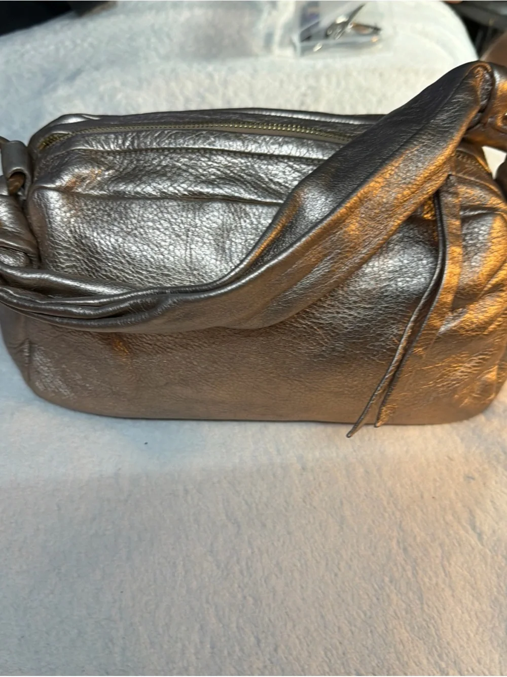 Coach #13465 Metallic Bronze Leather Shoulder Bag - Women